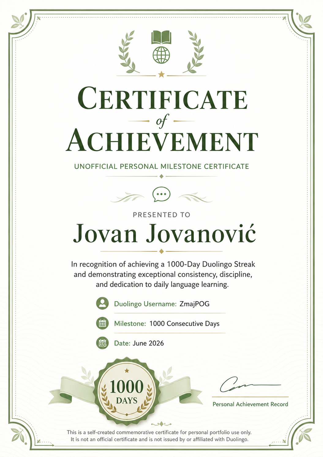 Certificate 6