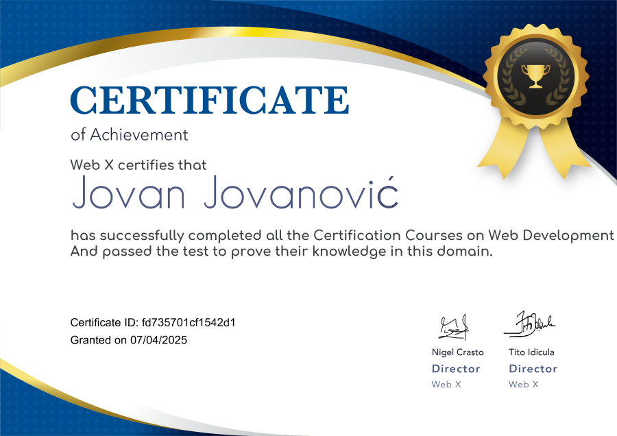 Certificate 2